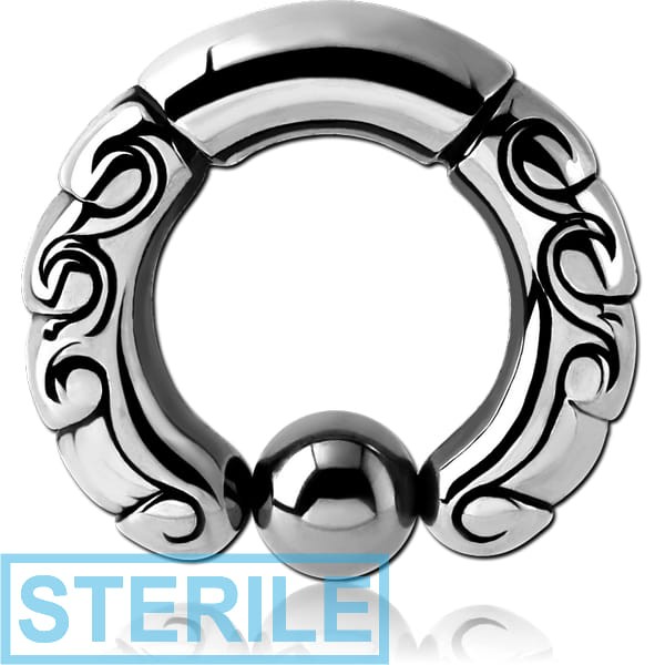 STERILE SURGICAL STEEL DESIGN BALL CLOSURE RING