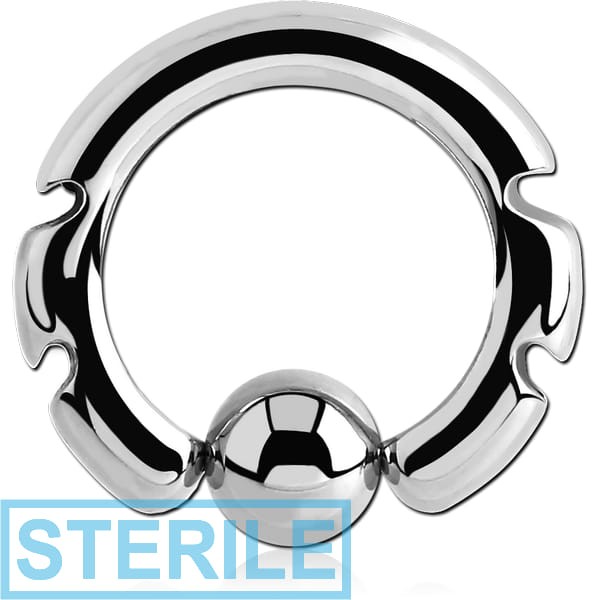 STERILE SURGICAL STEEL DESIGN BALL CLOSURE RING