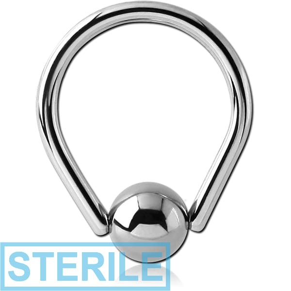 STERILE SURGICAL STEEL TEAR DROP BALL CLOSURE RING