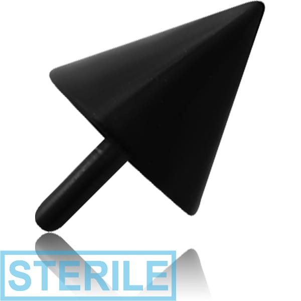 STERILE BLACK PVD COATED SURGICAL STEEL PUSH FIT CONE FOR BIOFLEX INTERNAL LABRET