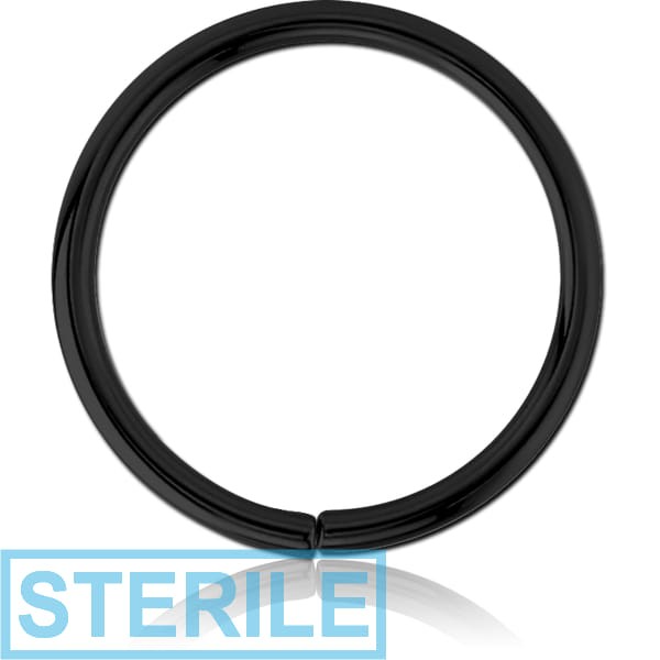 STERILE BLACK PVD COATED SURGICAL STEEL SEAMLESS RING