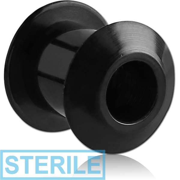 STERILE BLACK PVD COATED STAINLESS STEEL INTERNALLY THREADED ANGLED TUNNEL