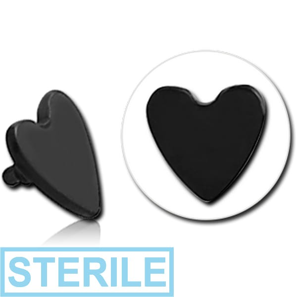 STERILE BLACK PVD COATED SURGICAL STEEL HEART FOR 1.2MM INTERNALLY THREADED PINS