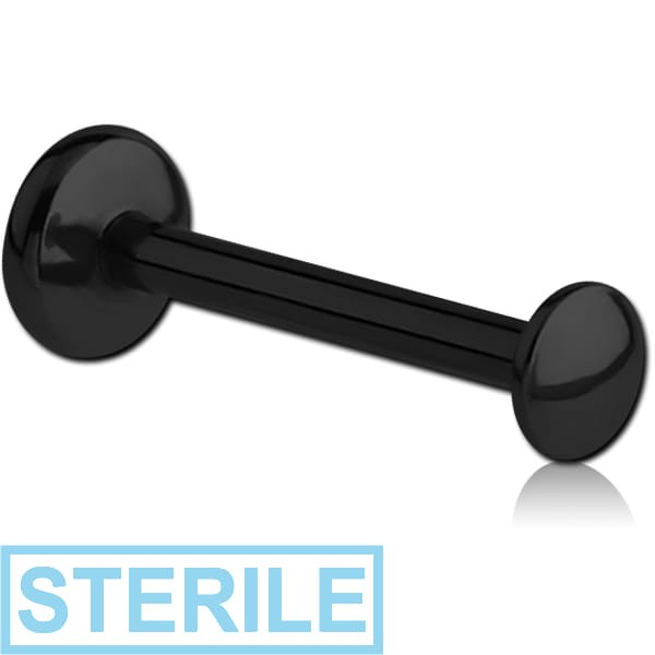 STERILE BLACK PVD COATED SURGICAL STEEL INTERNALLY THREADED MICRO LABRET