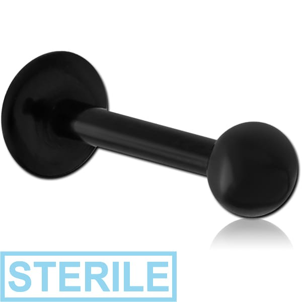 STERILE BLACK PVD COATED SURGICAL STEEL INTERNALLY THREADED MICRO LABRET