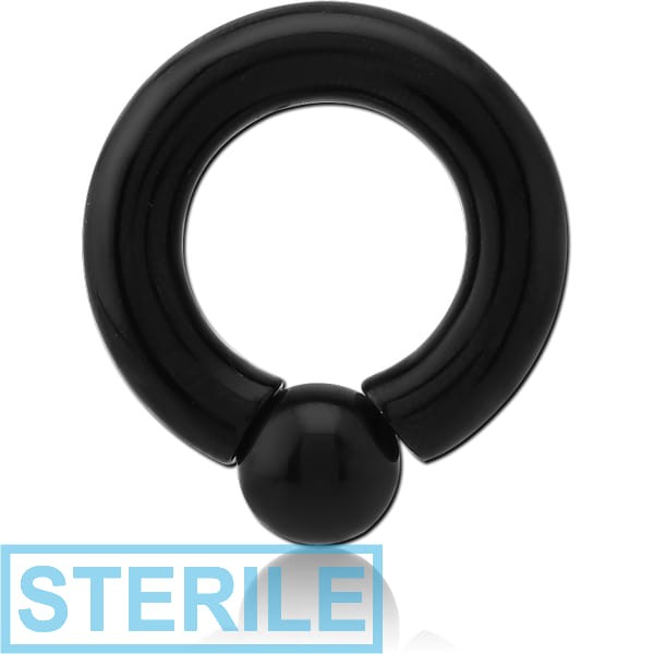 STERILE BLACK PVD COATED SURGICAL STEEL INTERNALLY THREADED BALL CLOSURE RING
