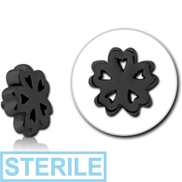 STERILE BLACK PVD COATED SURGICAL STEEL MICRO ATTACHMENT FOR 1.2MM INTERNALLY THREADED PINS - CLOVER