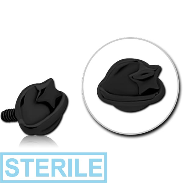 STERILE BLACK PVD COATED SURGICAL STEEL MICRO ATTACHMENT FOR 1.2MM INTERNALLY THREADED PINS - EYE STAR