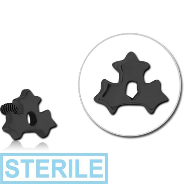 STERILE BLACK PVD COATED SURGICAL STEEL MICRO ATTACHMENT FOR 1.2MM INTERNALLY THREADED PINS -TRIPLE STAR