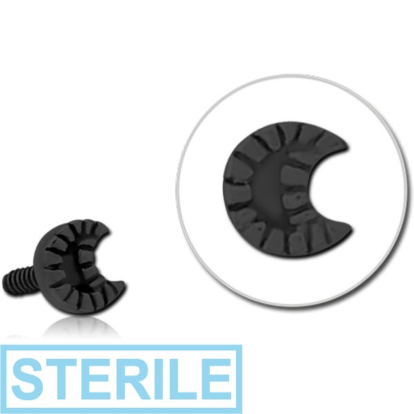 STERILE BLACK PVD COATED SURGICAL STEEL MICRO ATTACHMENT FOR 1.2MM INTERNALLY THREADED PINS - CRESCENT