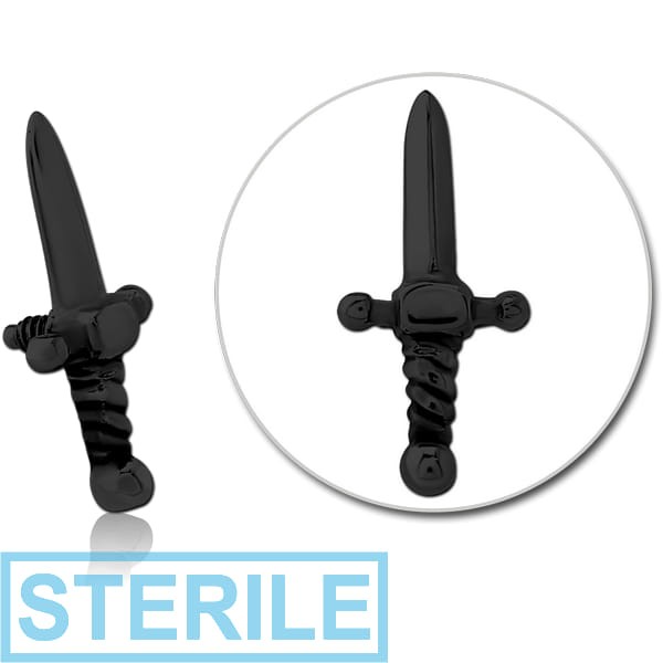 STERILE BLACK PVD COATED SURGICAL STEEL MICRO ATTACHMENT FOR 1.2MM INTERNALLY THREADED PINS - SWORD