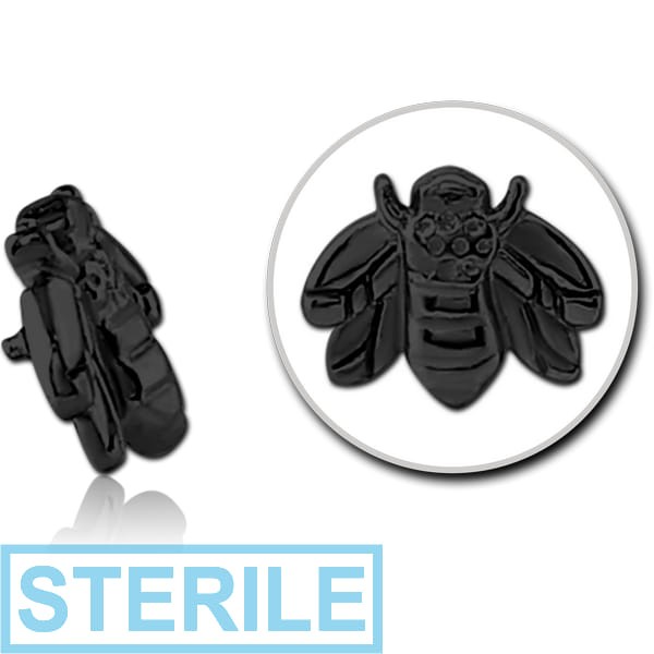 STERILE BLACK PVD COATED SURGICAL STEEL MICRO ATTACHMENT FOR 1.2MM INTERNALLY THREADED PINS - HONEY BEE