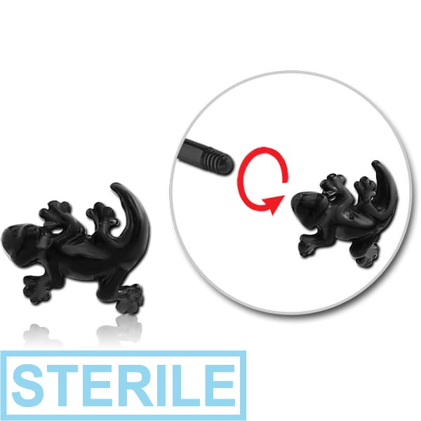 STERILE BLACK PVD COATED SURGICAL STEEL MICRO THREADED SALAMANDER ATTACHMENT