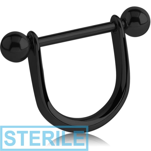STERILE BLACK PVD COATED SURGICAL STEEL NIPPLE STIRRUP