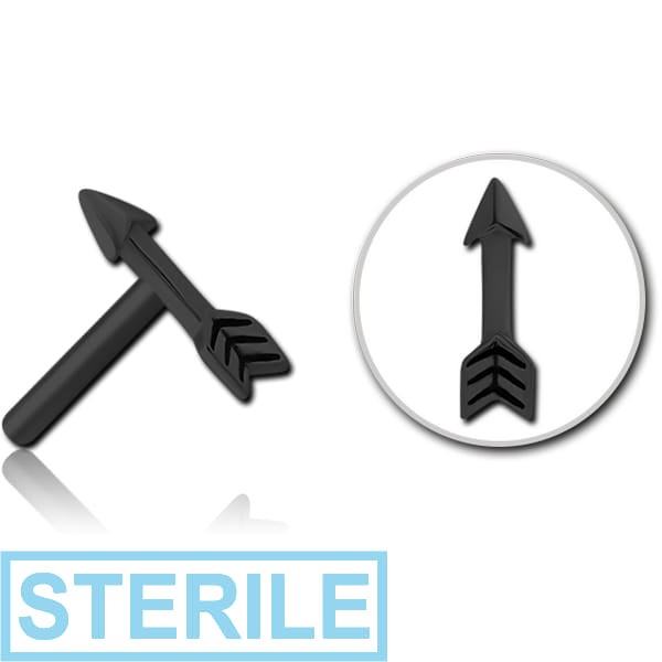 STERILE BLACK PVD COATED SURGICAL STEEL THREADLESS ATTACHMENT - ARROW