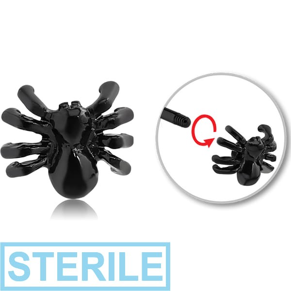 STERILE BLACK PVD COATED SURGICAL STEEL ATTACHMENT FOR 1.6 MM THREADED PIN - SPIDER