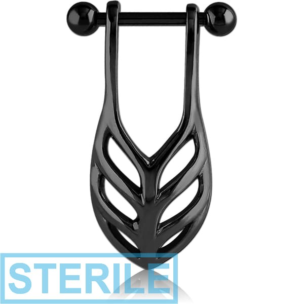 STERILE BLACK PVD COATED SURGICAL STEEL CARTILAGE SHIELD - RIBS