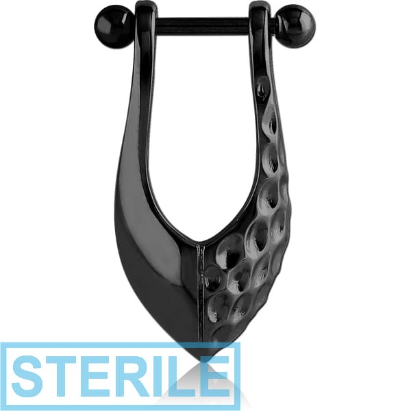 STERILE BLACK PVD COATED SURGICAL STEEL CARTILAGE SHIELD