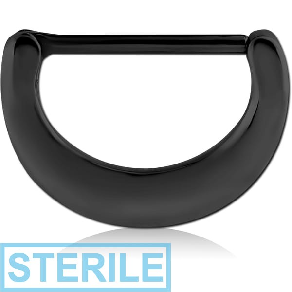 STERILE BLACK PVD COATED SURGICAL STEEL NIPPLE CLICKER - PLAIN