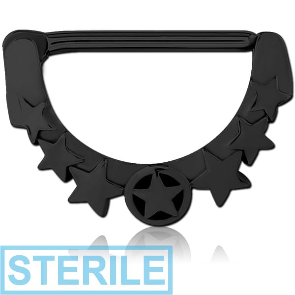 STERILE BLACK PVD COATED SURGICAL STEEL NIPPLE CLICKER
