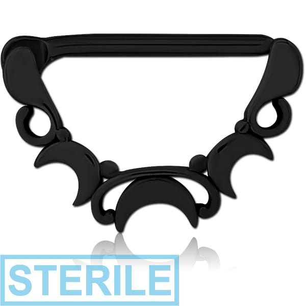 STERILE BLACK PVD COATED SURGICAL STEEL NIPPLE CLICKER