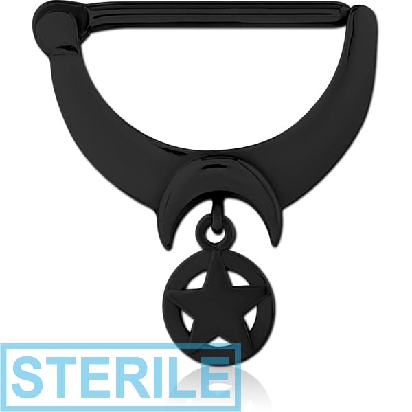 STERILE BLACK PVD COATED SURGICAL STEEL NIPPLE CLICKER