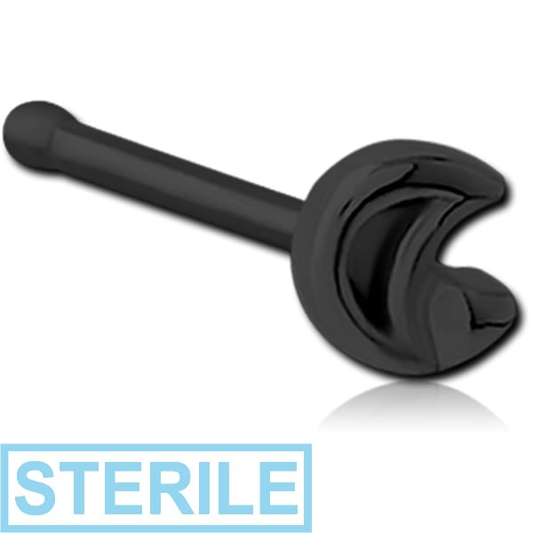 STERILE BLACK PVD COATED SURGICAL STEEL NOSE BONE