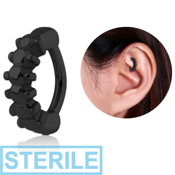 STERILE BLACK PVD COATED SURGICAL STEEL ROOK CLICKER - CATERPILLAR