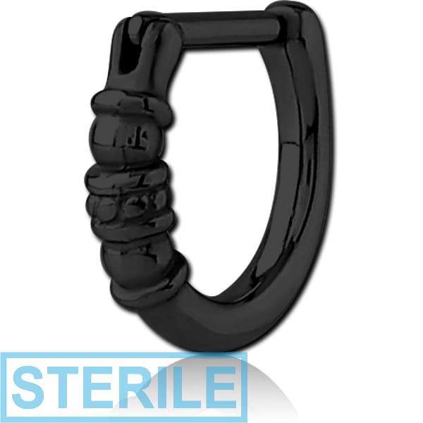 STERILE BLACK PVD COATED SURGICAL STEEL TRAGUS CLICKER