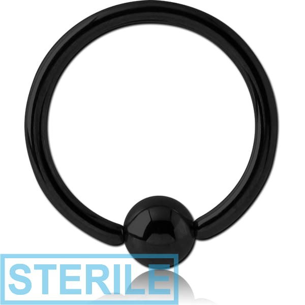 STERILE BLACK PVD COATED TITANIUM BALL CLOSURE RING