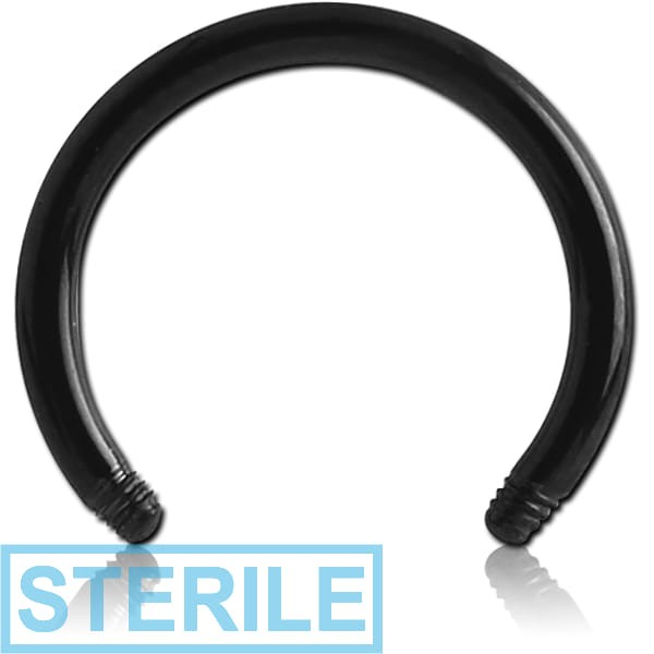 STERILE BLACK PVD COATED TITANIUM MICRO CIRCULAR BARBELL PIN