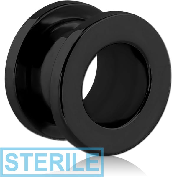 STERILE BLACK PVD COATED STAINLESS STEEL THREADED TUNNEL