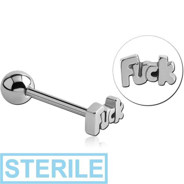 STERILE SURGICAL STEEL BARBELL - FUCK