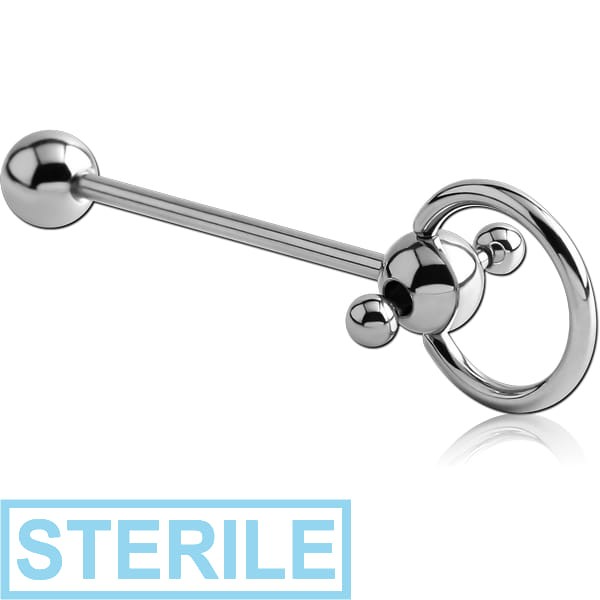 STERILE SURGICAL STEEL SLAVE SPINNER BARBELL