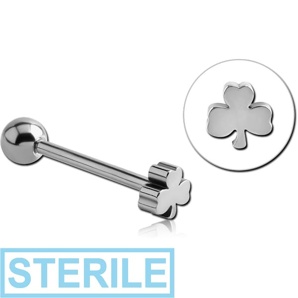 STERILE SURGICAL STEEL CLOVER BARBELL