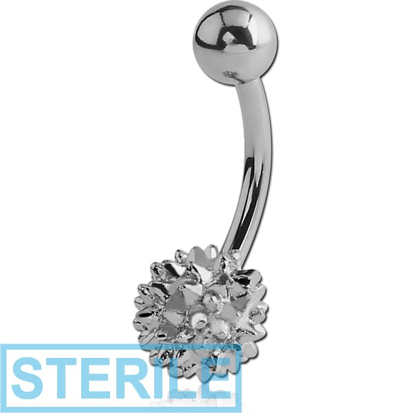 STERILE SURGICAL STEEL FLOWER CURVED BARBELL