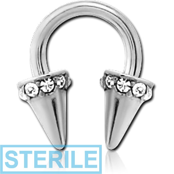 STERILE SURGICAL STEEL JEWELLED CIRCULAR SEPTUM RING