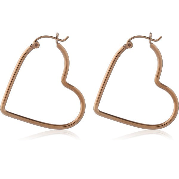 STERILE COFFEE PVD COATED SURGICAL STEEL WIRE HOOP EARRINGS