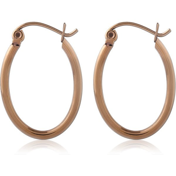 STERILE COFFEE PVD COATED SURGICAL STEEL WIRE HOOP EARRINGS