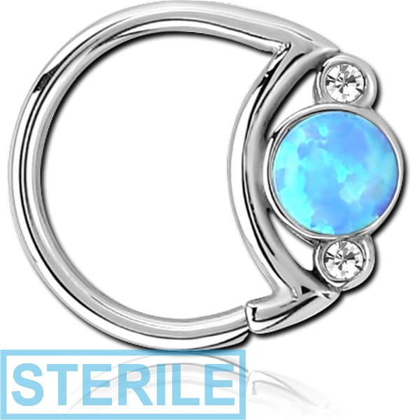 STERILE SURGICAL STEEL JEWELLED SEAMLESS RING