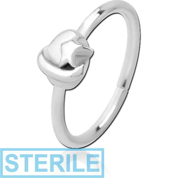 STERILE SURGICAL STEEL SEAMLESS RING - EYE STAR
