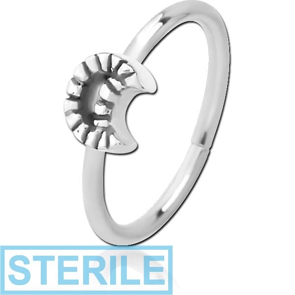 STERILE SURGICAL STEEL SEAMLESS RING - CRESCENT