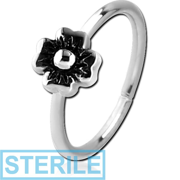STERILE SURGICAL STEEL SEAMLESS RING - FLOWER
