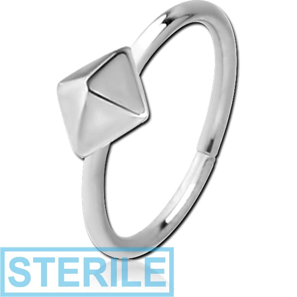 STERILE SURGICAL STEEL SEAMLESS RING - PYRAMID