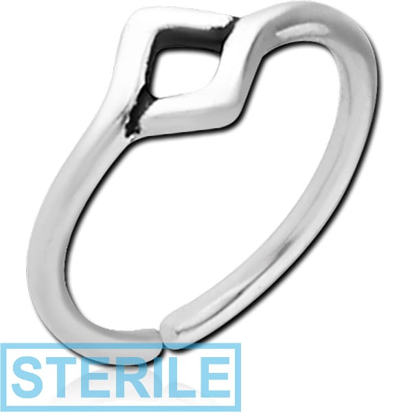 STERILE SURGICAL STEEL SEAMLESS RING - RHOMBUS
