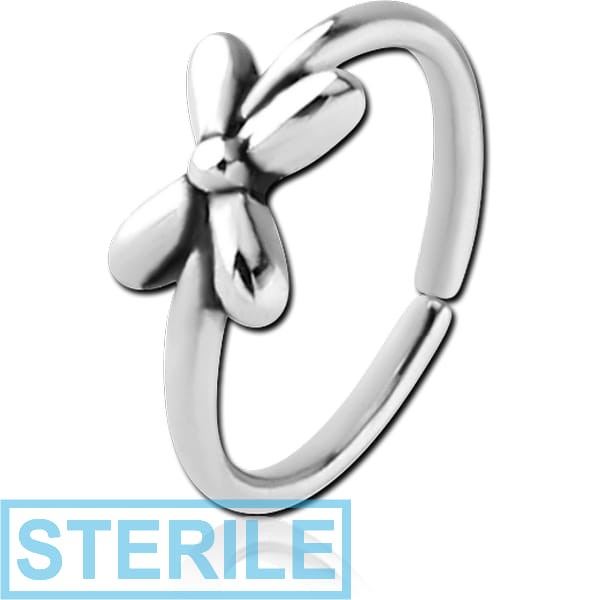 STERILE SURGICAL STEEL SEAMLESS RING - FLOWER