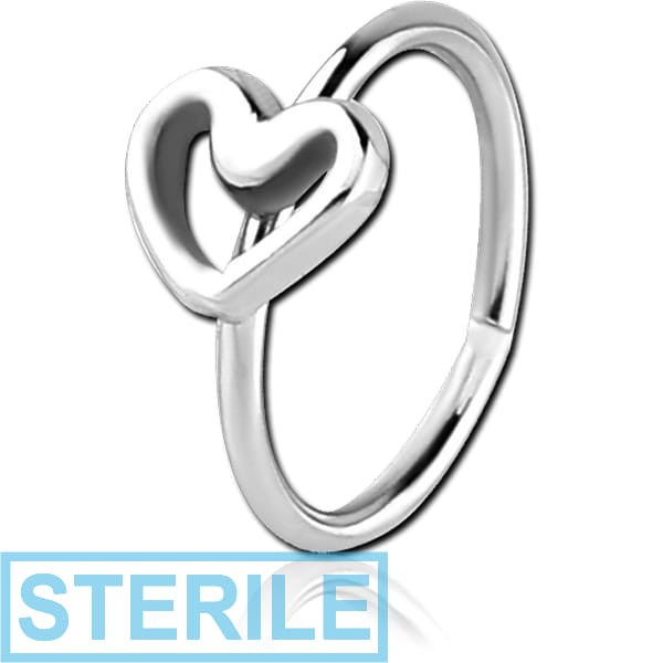 STERILE SURGICAL STEEL SEAMLESS RING - HEART