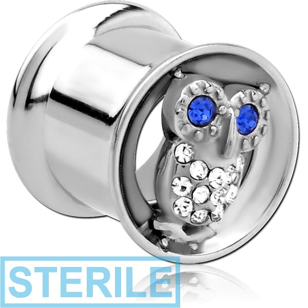 STERILE STAINLESS STEEL DOUBLE FLARED INTERNALLY THREADED TUNNEL - OWL
