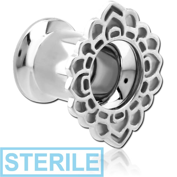 STERILE STAINLESS STEEL DOUBLE FLARED INTERNALLY THREADED TUNNEL