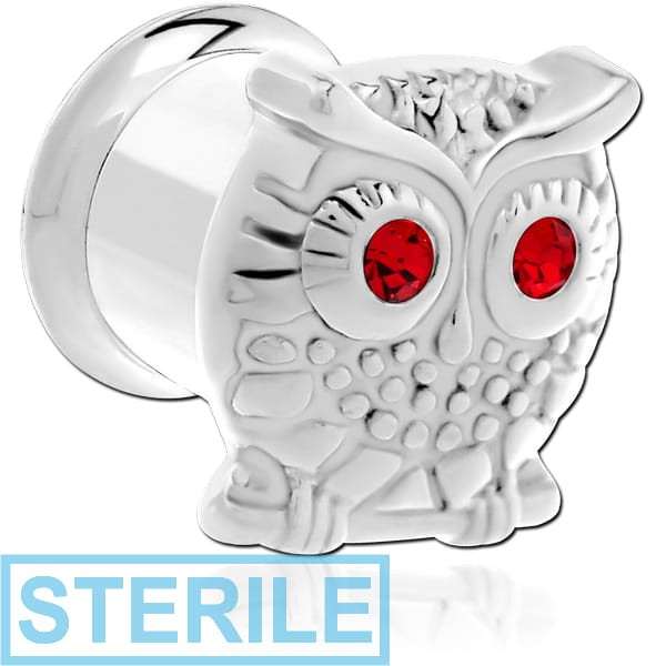 STERILE STAINLESS STEEL DOUBLE FLARED INTERNALLY THREADED TUNNEL - OWL